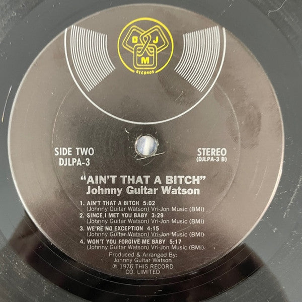 Johnny Guitar Watson : Ain't That A Bitch (LP, Album, San)