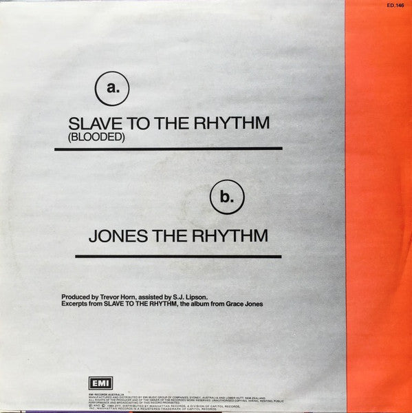 Grace Jones : Slave To The Rhythm (12")