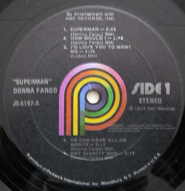 Donna Fargo : Superman (LP, Album, RE)