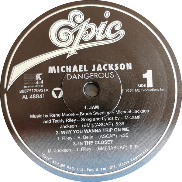 Michael Jackson : Dangerous (2xLP, Album, RE)