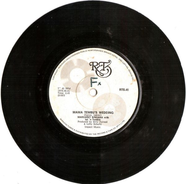 Margaret Singana With Ipi-Tombi : The Warrior / Mama Tembu's Wedding (7")