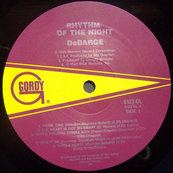 DeBarge : Rhythm Of The Night (LP, Album, Gat)