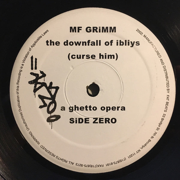 MF Grimm : The Downfall Of Ibliys: A Ghetto Opera (2xLP, Album)