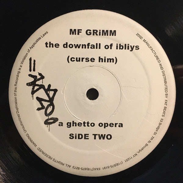 MF Grimm : The Downfall Of Ibliys: A Ghetto Opera (2xLP, Album)