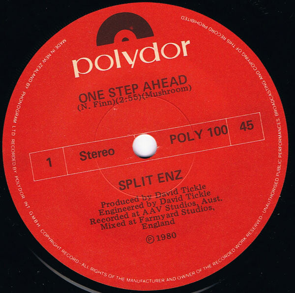 Split Enz : One Step Ahead (7", Single, Ltd)