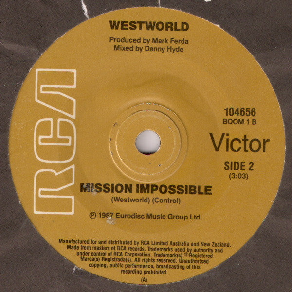 Westworld (2) : Sonic Boom Boy (7", Single)