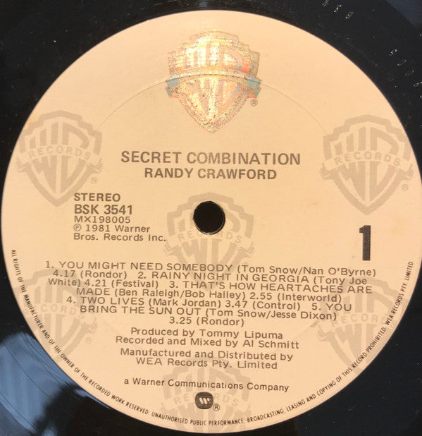Randy Crawford : Secret Combination (LP, Album)