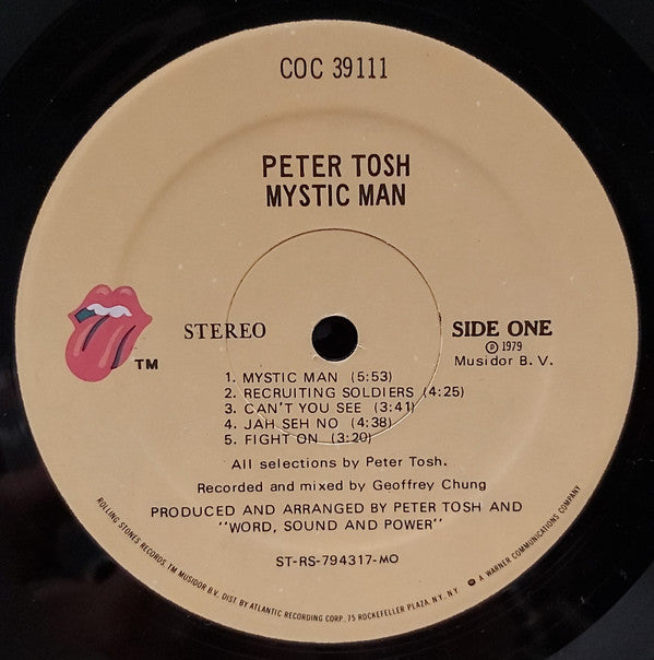 Peter Tosh : Mystic Man (LP, Album, MO )