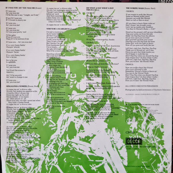 Jon Pertwee Featuring Una Stubbs & Geoffrey Bayldon : Worzel Gummidge Sings (LP)