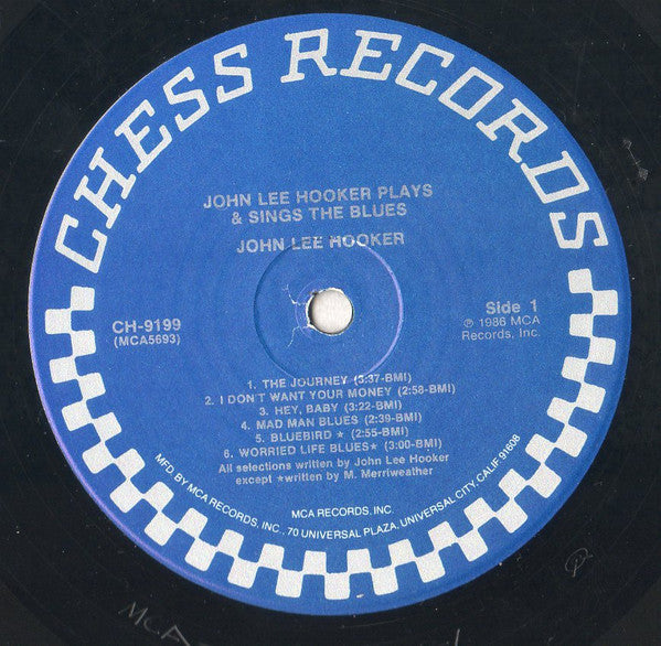 John Lee Hooker : Plays & Sings The Blues (LP, Album, RE, Pin)
