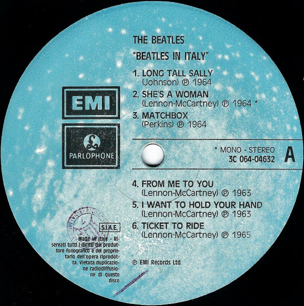 The Beatles : The Beatles In Italy (LP, Comp, Mono, RE, Gat)