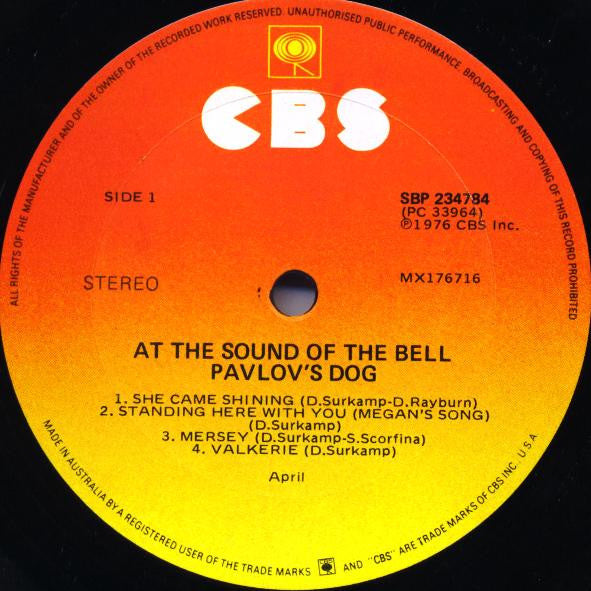 Pavlov's Dog : At The Sound Of The Bell (LP, Album, Gat)