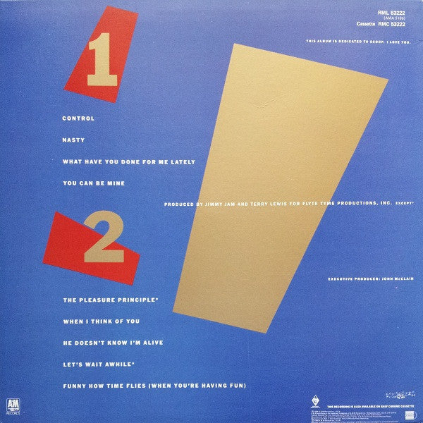 Janet Jackson : Control (LP, Album, RE)