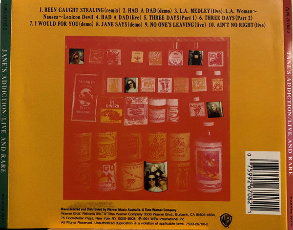 Jane's Addiction : Live And Rare (CD, Comp, Dis)
