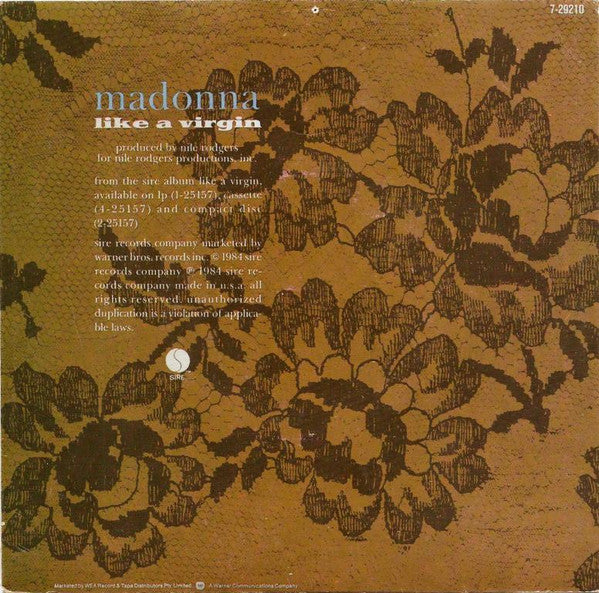 Madonna : Like A Virgin (7", Single)