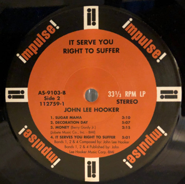 John Lee Hooker : It Serve You Right To Suffer (LP, RP, Gat)