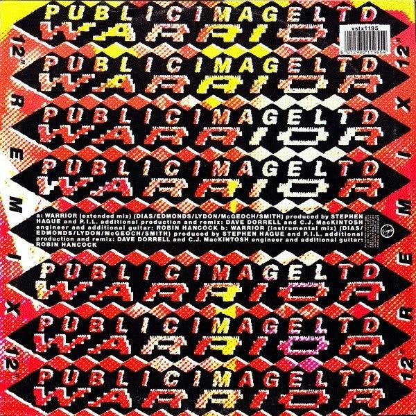 Public Image Limited : Warrior 12" Remix (12", Single)