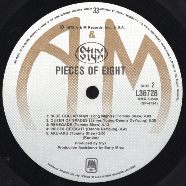 Styx : Pieces Of Eight (LP, Album, Gat)