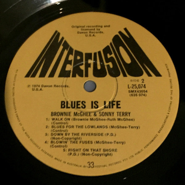 Sonny Terry + Brownie McGhee, Lightnin' Hopkins : Blues Is Life (LP, Album, RP)