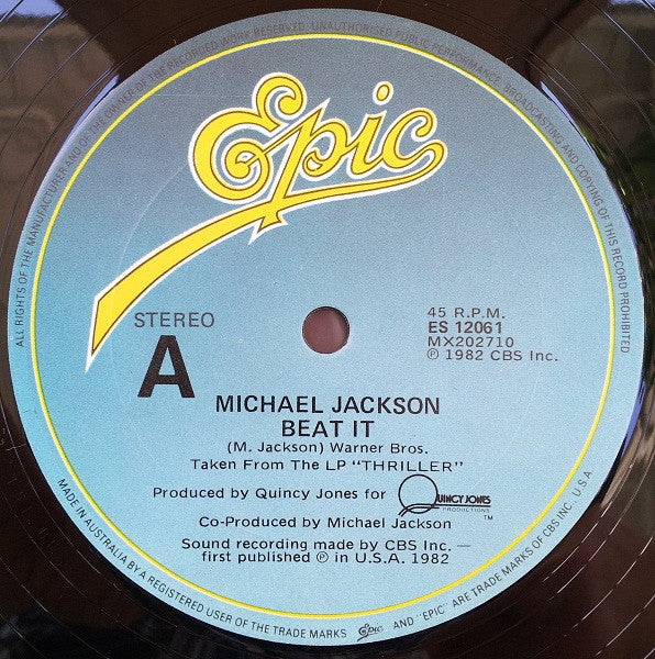 Michael Jackson : Beat It (12")