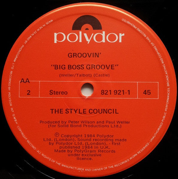 The Style Council : Groovin' (12")