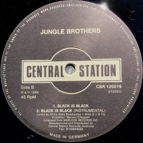 Jungle Brothers : Black Is Black (Ultimatum Mix) + Ultrablack (12", Single)