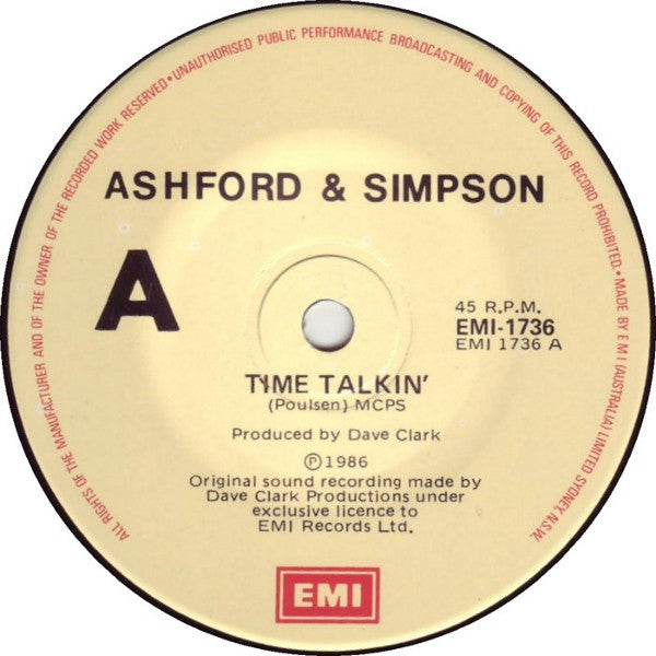 Ashford & Simpson : Time Talkin' (7")
