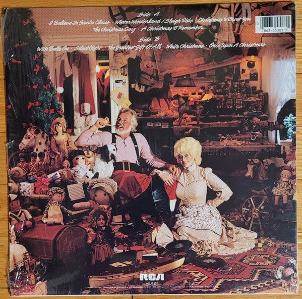 Kenny Rogers & Dolly Parton : Once Upon A Christmas (LP, Album, Ind)