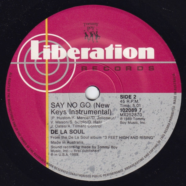 De La Soul : Say No Go (7", Single)