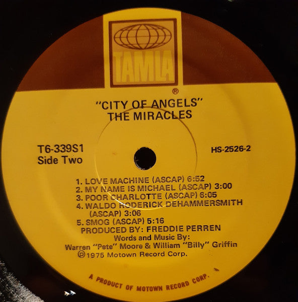 The Miracles : City Of Angels (LP, Album, RP, Env)