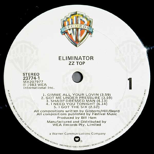 ZZ Top : Eliminator (LP, Album)