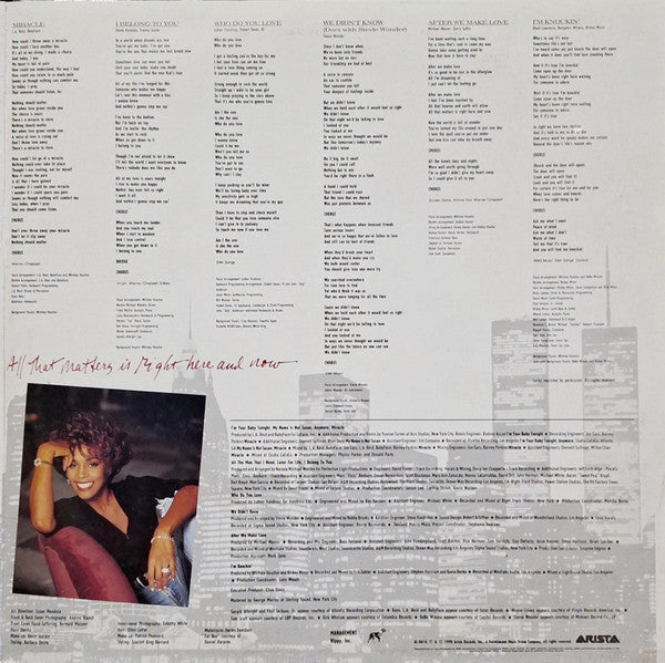 Whitney Houston : I'm Your Baby Tonight (LP, Album, Gat)