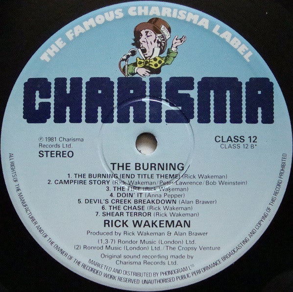 Rick Wakeman : The Burning (The Original Soundtrack Music From The Film) (LP, Album)
