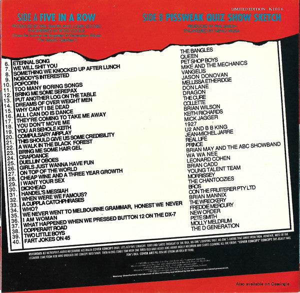 The D-Generation : Five In A Row (7", Single, Ltd)