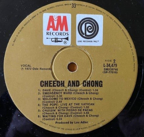 Cheech & Chong : Cheech And Chong (LP, Album, Tex)