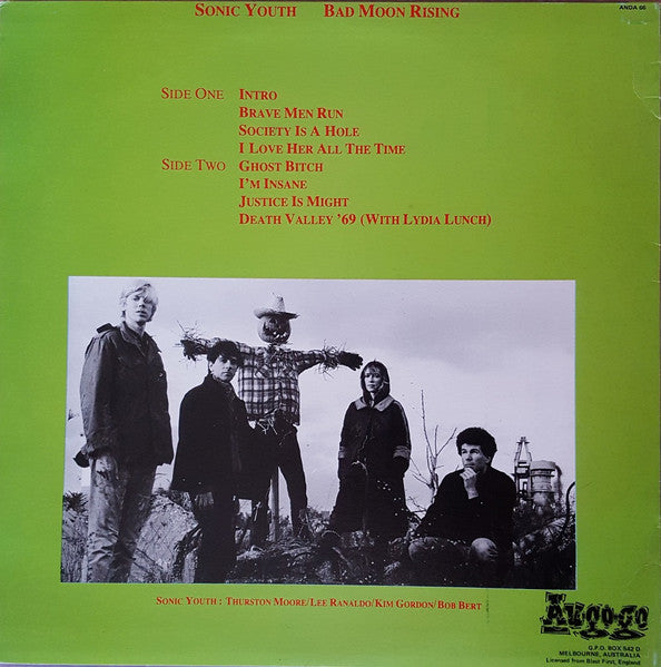 Sonic Youth : Bad Moon Rising (LP, Album, RE)