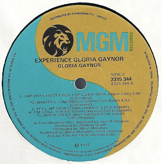 Gloria Gaynor : Experience Gloria Gaynor (LP, Album)