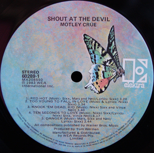 Mötley Crüe : Shout At The Devil (LP, Album, gat)