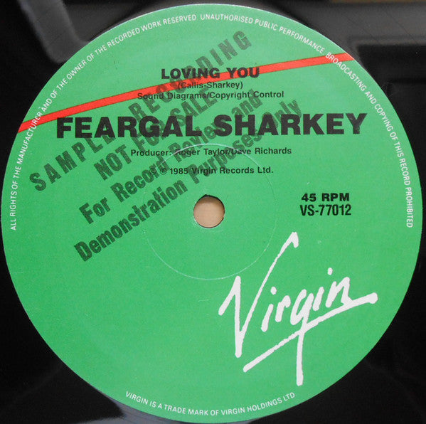 Feargal Sharkey : Loving You (12", Single, Promo)