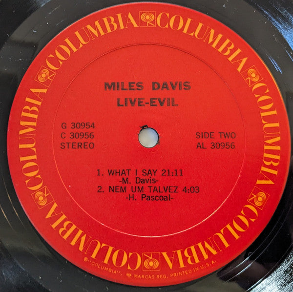 Miles Davis : Live-Evil (2xLP, Album, Aut)