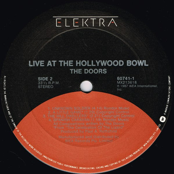 The Doors : Live At The Hollywood Bowl (LP, MiniAlbum)