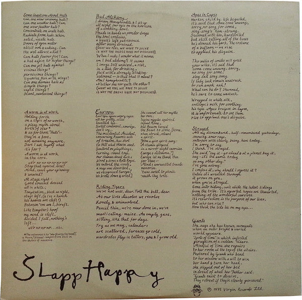Slapp Happy / Henry Cow : Desperate Straights (LP, Album)