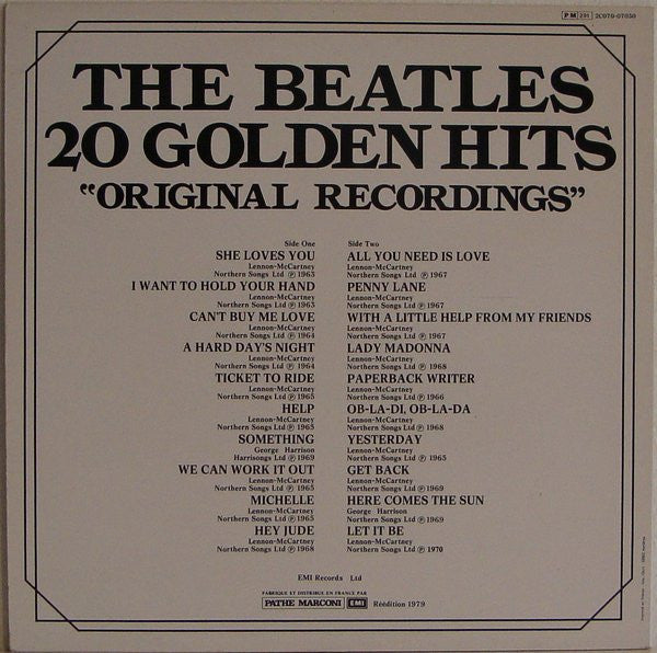 The Beatles : 20 Golden Hits (LP, Comp)