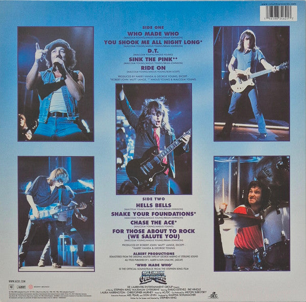 AC/DC : Who Made Who (LP, Album, Comp, RE, RM, S/Edition, Gol)