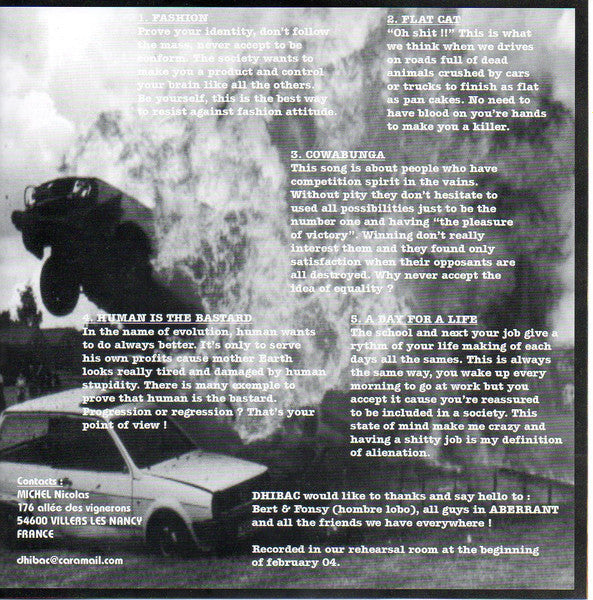 Aberrant (2) / D.H.I.B.A.C. : Aberrant / No Professionel (7", EP)