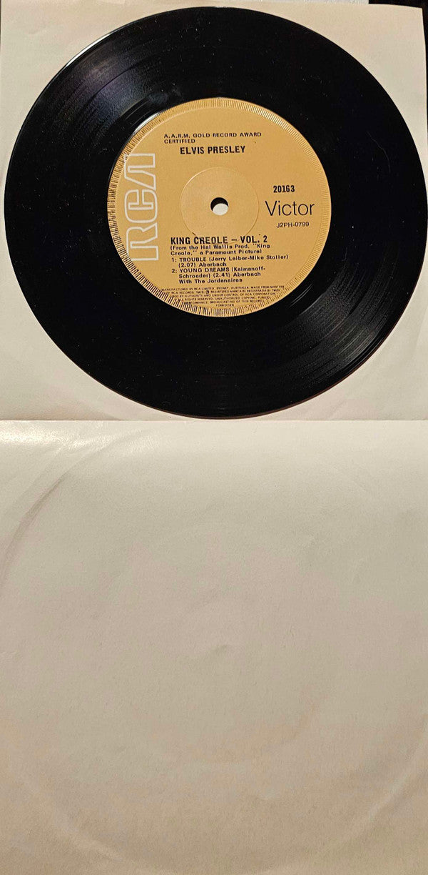 Elvis Presley : King Creole - Vol. 2 (7", EP, RE)