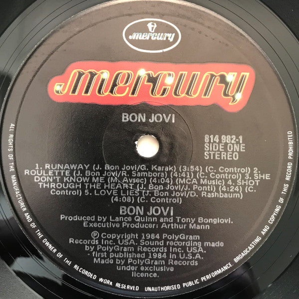 Bon Jovi : Bon Jovi (LP, Album)