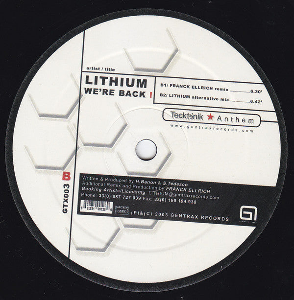 Lithium (2) : We're Back (12")