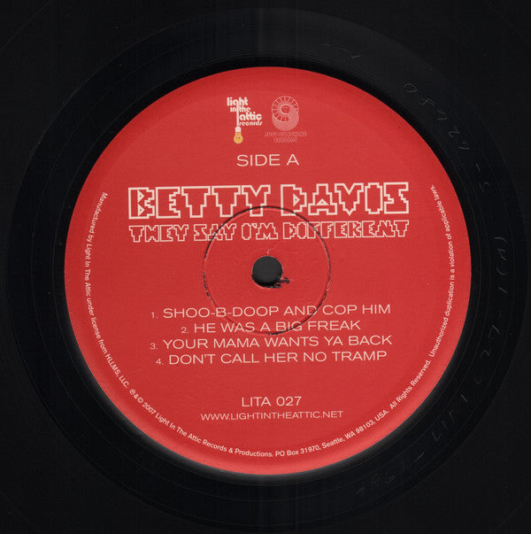 Betty Davis : They Say I'm Different (LP, Album, RE, RM, 180)