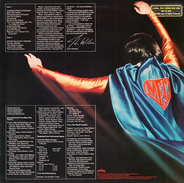 Meco Monardo : Superman And Other Galactic Heroes (LP, Album, Promo, Ter)